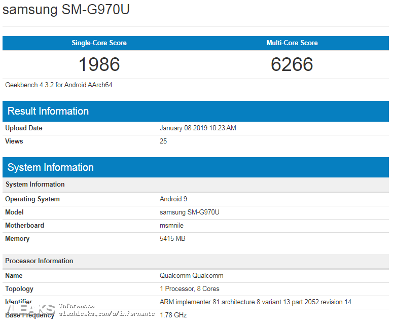 到訪 Geekbench：Samsung Galaxy S10 Lite 確定配置驍龍855 處理器；將推出 6GB RAM 版本！ 1