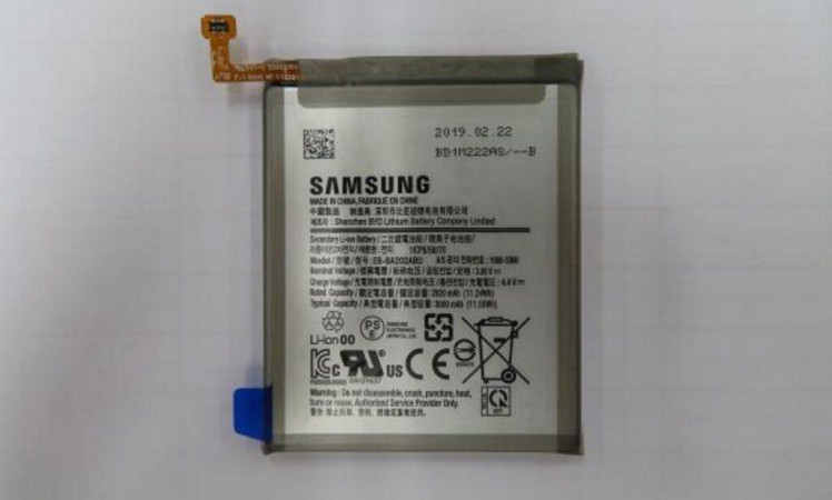 Galaxy A20e battery capacity leaked