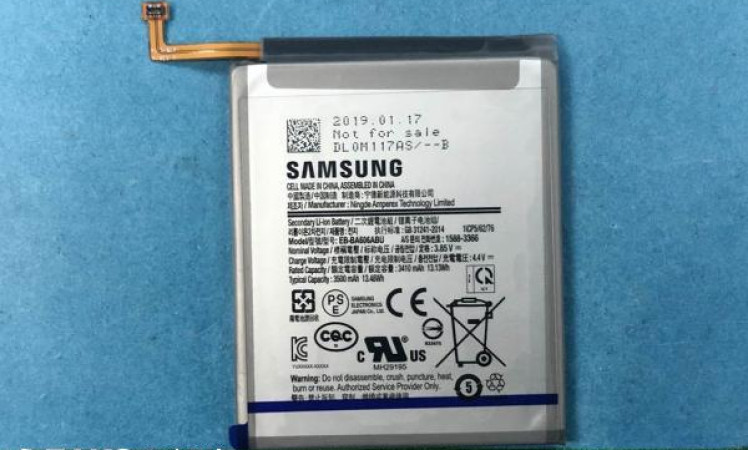 Galaxy A60 3500mAh/3410mAh battery leaked