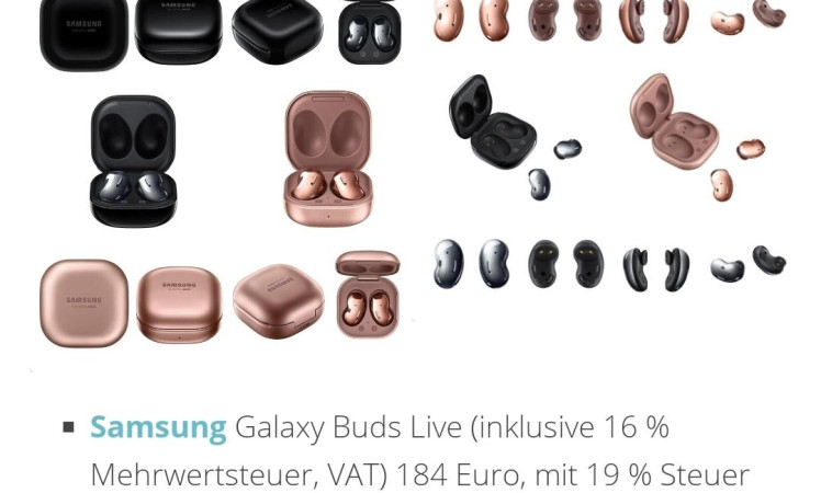 Galaxy Buds Live Price leak