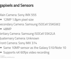 Galaxy S20+ Camera features and specs + Videos