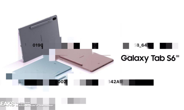 Galaxy Tab S6 press renders leaked