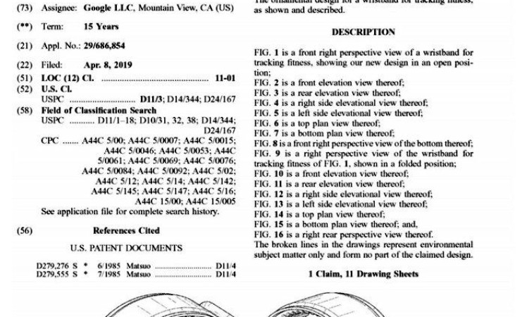 Google Filed a new patent for their own fitness-band