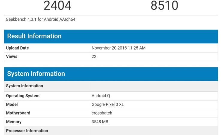 Google Pixel 3 XL spotted running Android Q