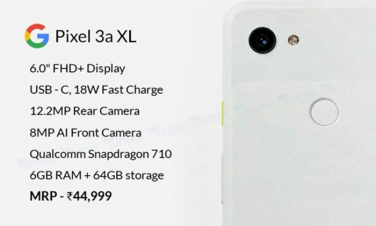 Google Pixel 3a XL India Price
