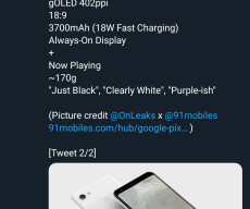 Google Pixel 3a XL Specifications Leaked