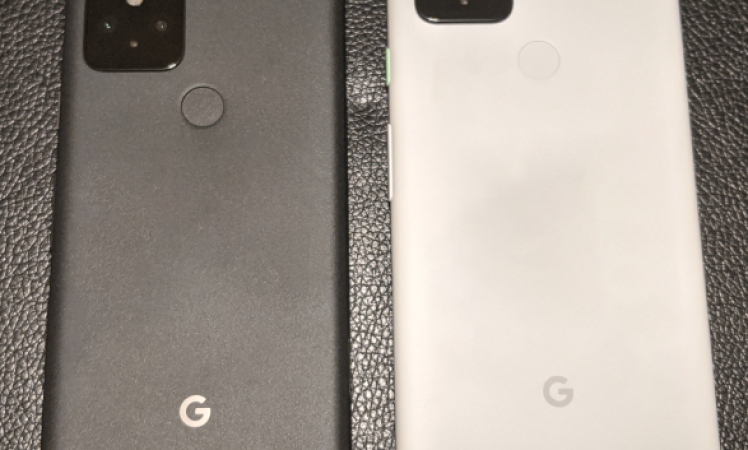 Google Pixel 4a 5G pictured next to Pixel 5