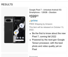 Google Pixel 7 early Amazon listing leaked the pricing.