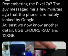 Google Pixel 7a will have 8GB LPDDR5 RAM and 128GB Storage.