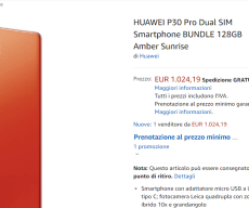 Huawei P30 Pro 128GB listed on Amazon Italy