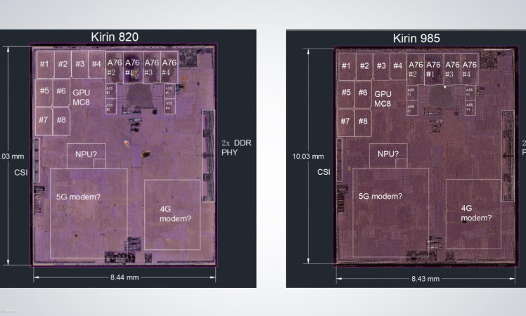 Kirin 985 and 820 are the same chip.