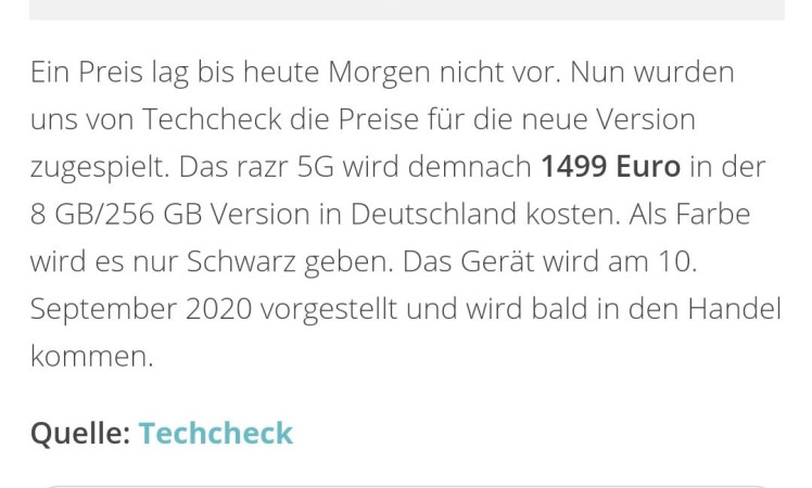 Motorola Razr 2020 price