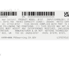 Nothing ear (stick) listed on FCC certification.