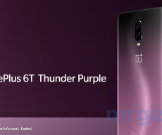 OnePlus 6T Thunder Purple colour variant Press Renders Leaked