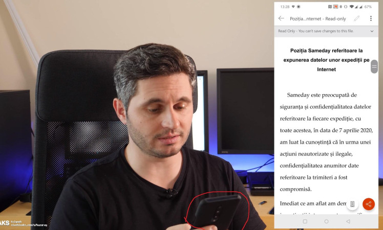Oneplus 8 Caught in a video on Youtube