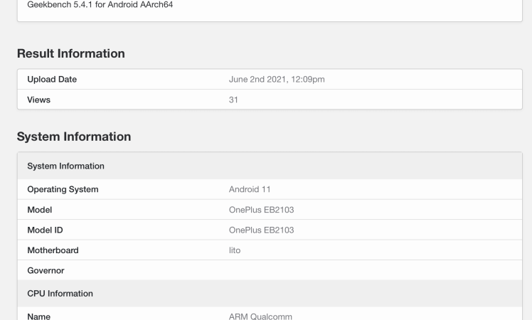 OnePlus Nord CE spotted on Geekbench with 12GB RAM