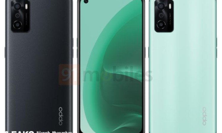 OPPO A55s renders reveal by @91mobiles