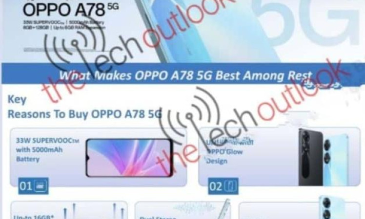 OPPO A78 5G complete promo material leaked by @yabhishekhd (via: @TheTechOutlook)