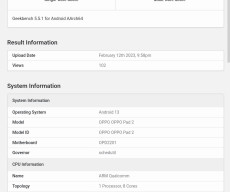 Oppo Pad 2 listed on Geekbench 5 & 6.