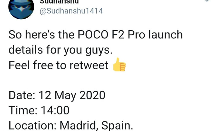 Poco F2 Pro Launch Date