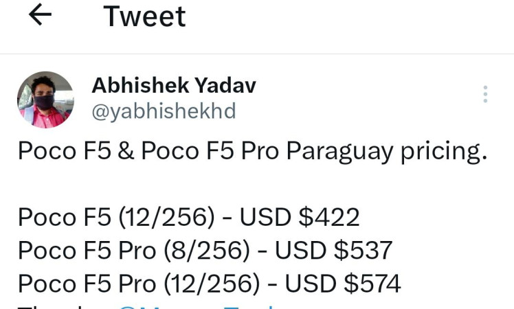 Poco F5 Pro Paraguay pricing Leaked