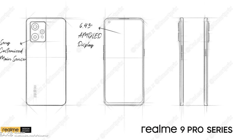 Realme 9 Pro+ sketches leaked