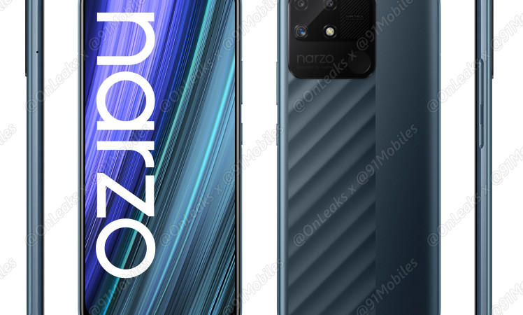 Realme Narzo 50a press renders leaked by @Onleaks