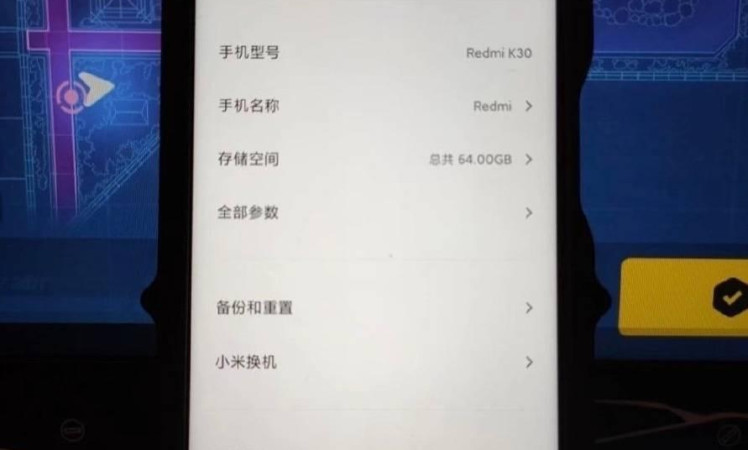 Redmi K30 Live Image Confirm 120Hz Display