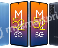 Renders and specifications of Samsung galaxy m52 5G Indian Variant leaked by @mysmartprice