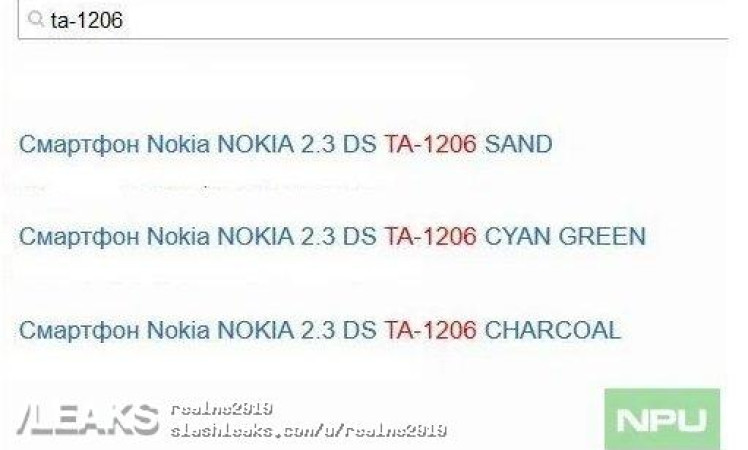 Russia distributor leaks Nokia 2.3 Colors