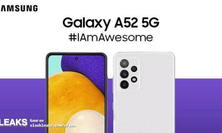 Samsung A52 5G official Poster Leaked on Samsung community