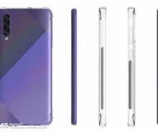 Samsung Galaxy A70s rendered by case maker