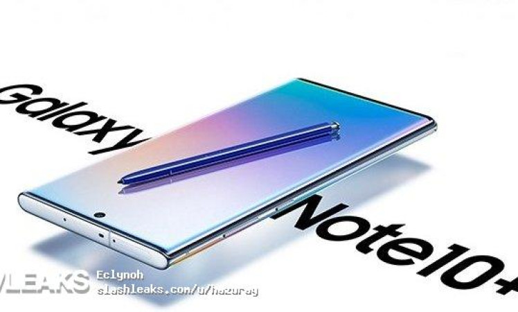 Samsung Galaxy Note 10+ Press render with the top of the phone (IR Blaster included)