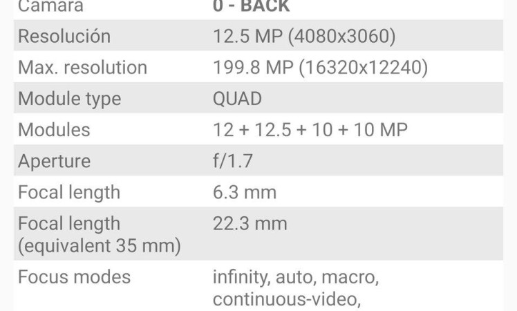 Samsung Galaxy S23 Ultra camera sensors information.