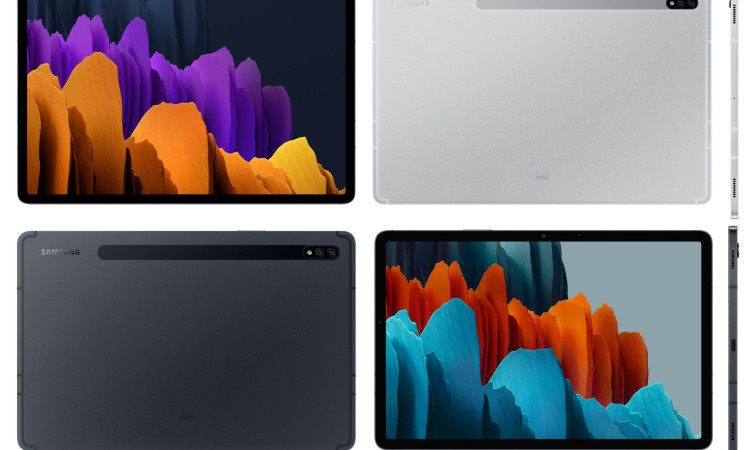 Samsung Galaxy Tab S7 Series press renders in three color options