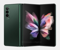 Samsung Galaxy Z Fold 3 CAD renders, display sizes and dimensions leaked by @Onleaks