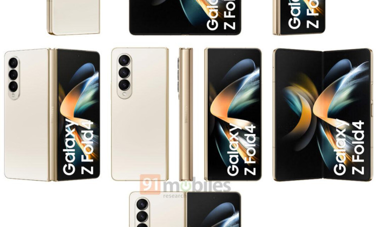 Samsung Galaxy Z Fold4 Full Renders leaked by @evleaks and @91mobiles