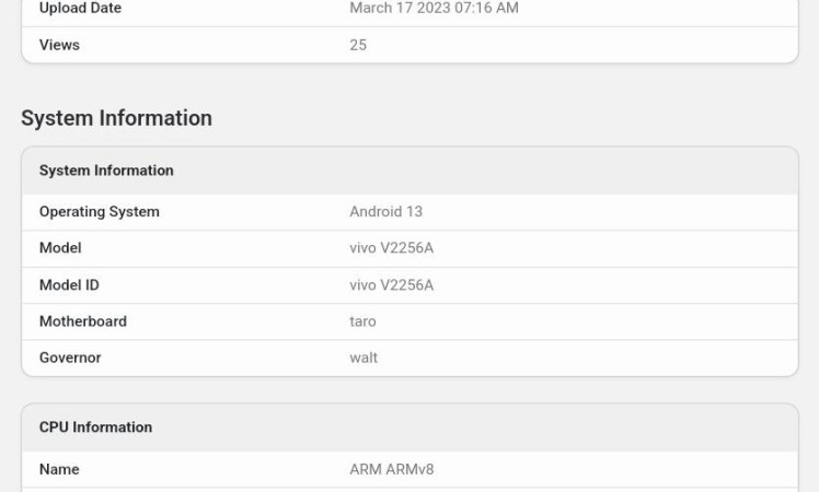 Vivo X Flip (V2256A) Appeared on Geekbench.