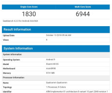 Xiaomi mi 6s spotted on geekbench