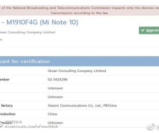 Xiaomi mi note 10 and note 10 pro listing NBTC