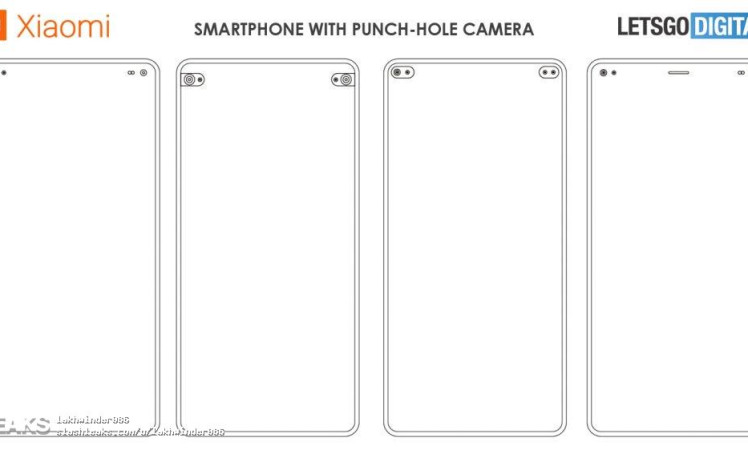 xiaomi patent punch hole Screen